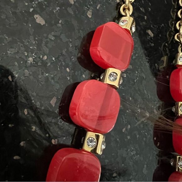 Kate Spade Colorblock Jewel Necklace on gold tone chain - Picture 6 of 9